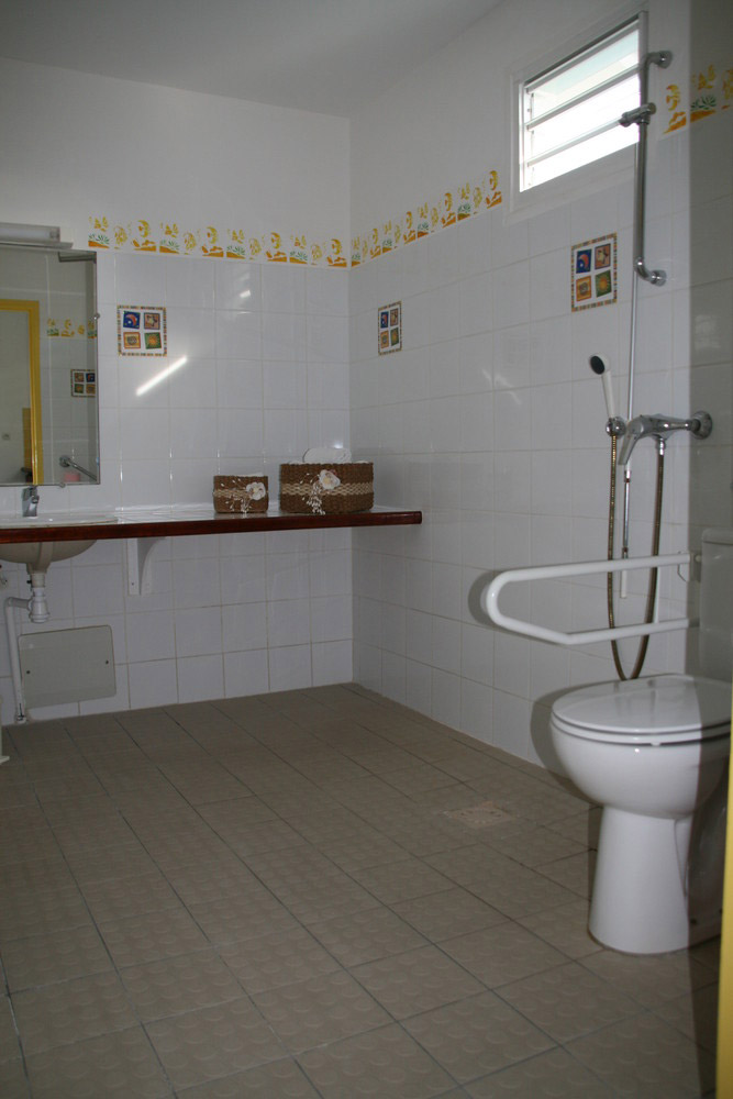 La salle de bains type - Bathroom adapted to disabled persons